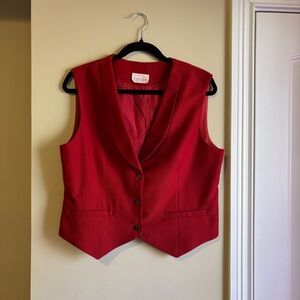Vintage Red Vest for Women